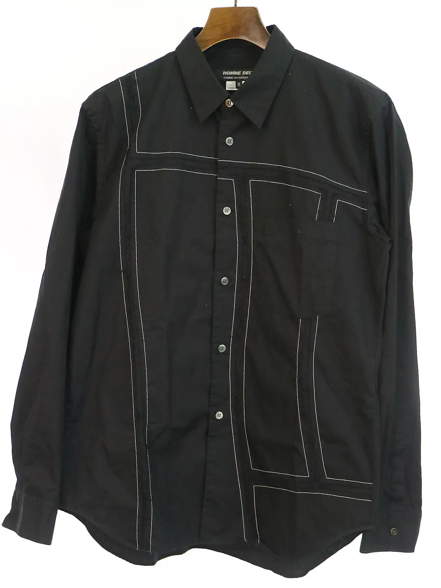 COMME des GARCONS コムデギャルソン オム ドゥ 19SS 裁断ステッチコットンシャツ
