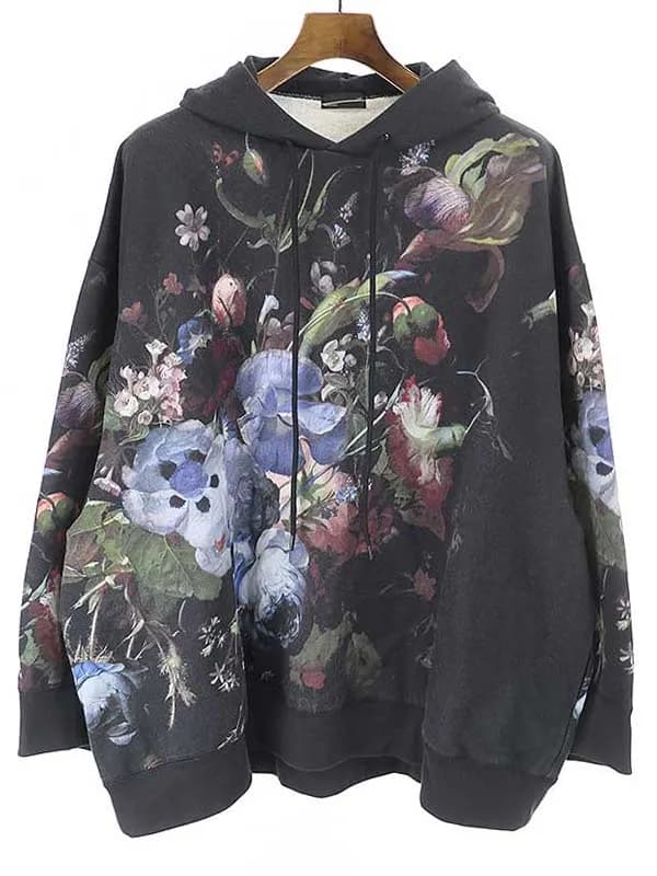 LAD MUSICIAN ラッドミュージシャン 19AW SUPER BIG PULLOVER PARKA 花柄スウェットパーカー