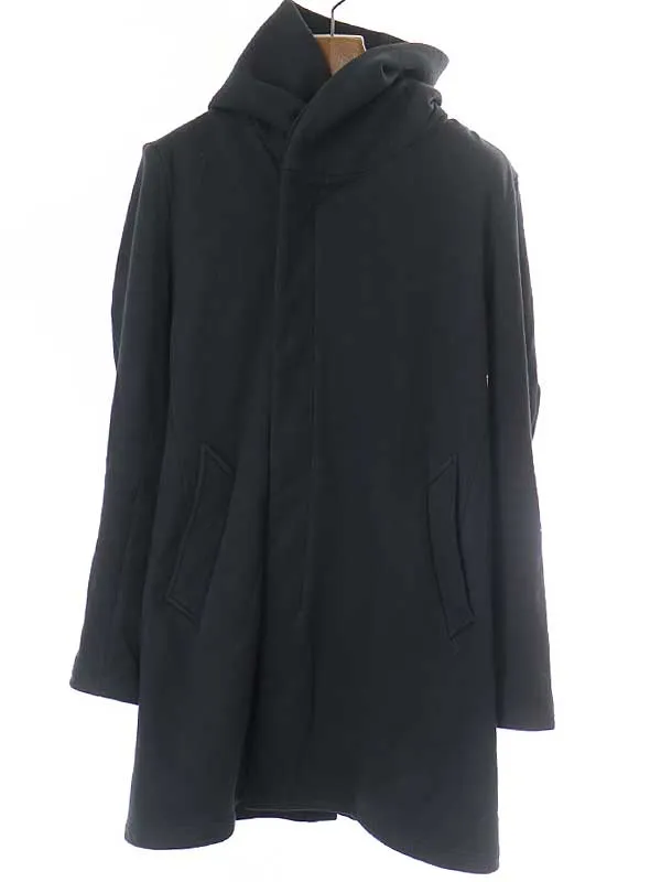 1piu1uguale3 ウノピゥウノウグァーレトレ WRAP NECK HOOD COAT フーデッドスウェットラップコート