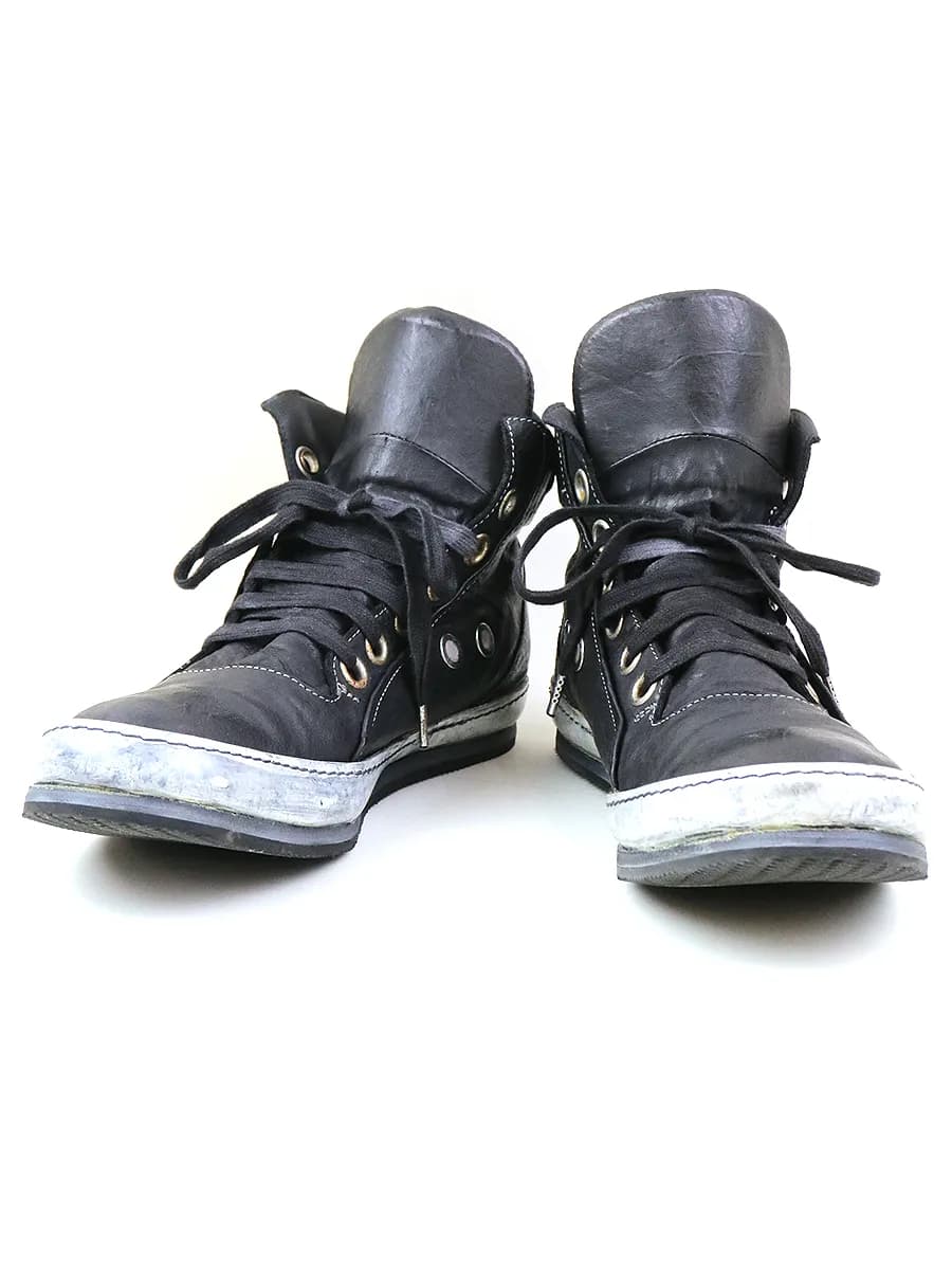 A DICIANNOVEVENTITRE ア ディチアーノ ヴェヴェンチトール Leather high top sneakers レザースニーカー