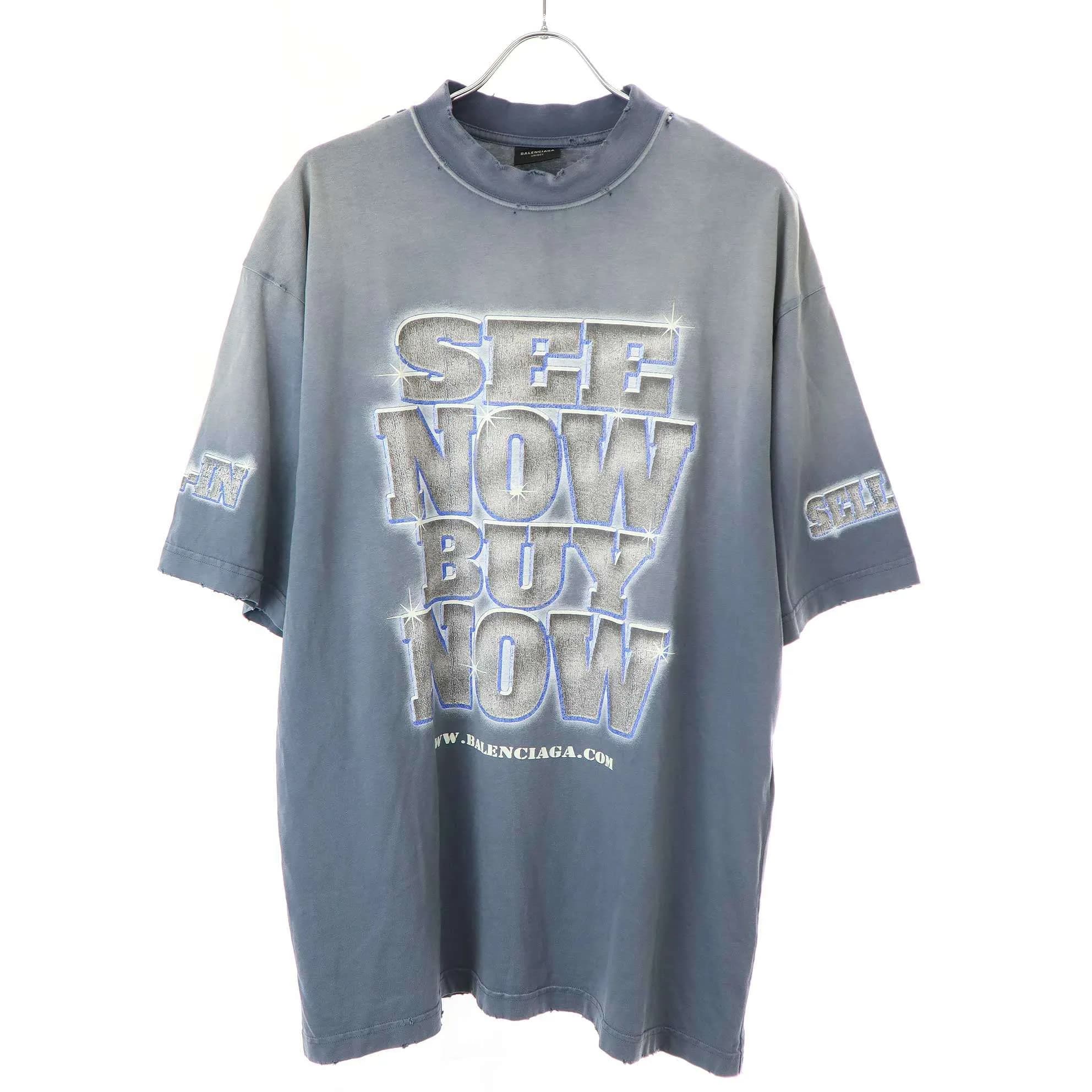 BALENCIAGA バレンシアガ 24SS SNBN Medium Fit Tee ヴィンテージ加工Tシャツ