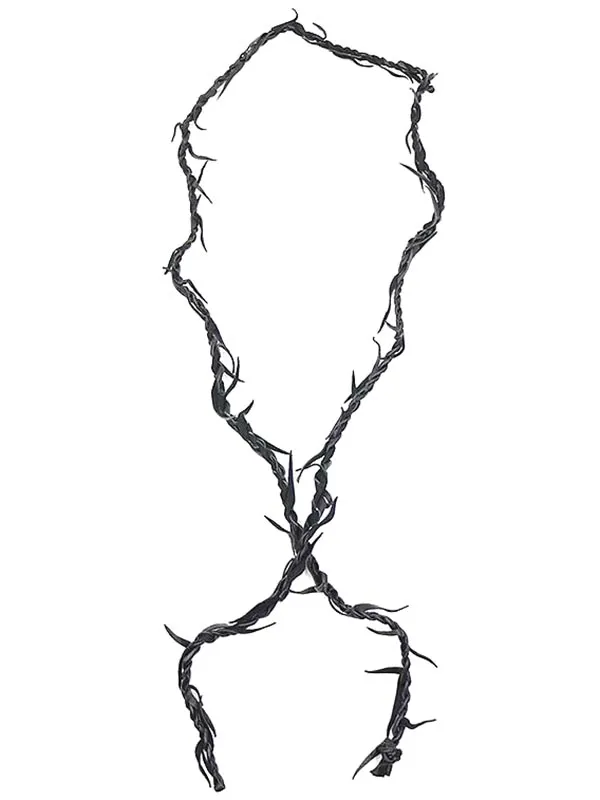 ANN DEMEULEMEESTER アンドゥムルメステール 10SS ランウェイ着 レザーイバラネックレス