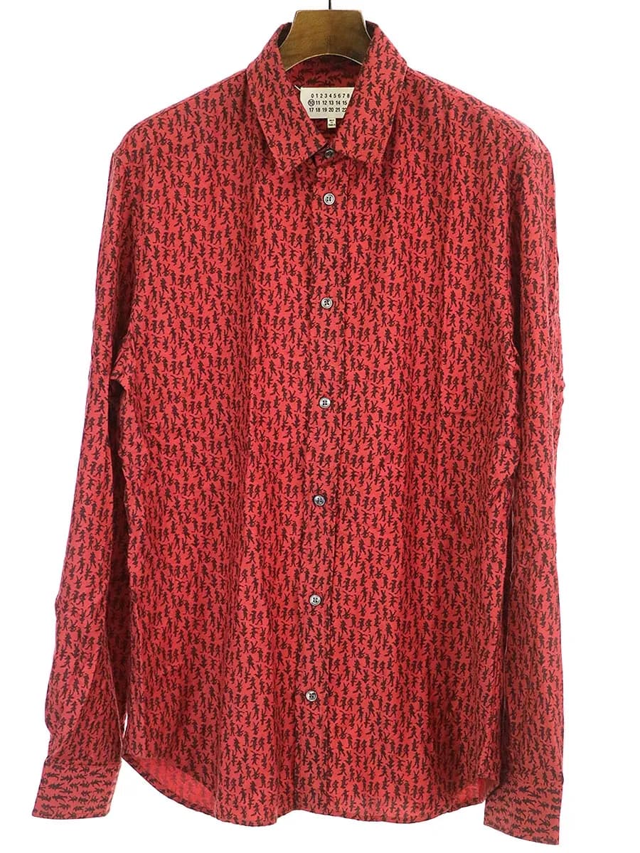 Maison Margiela メゾンマルタンマルジェラ10 16AW 総柄長袖シャツ