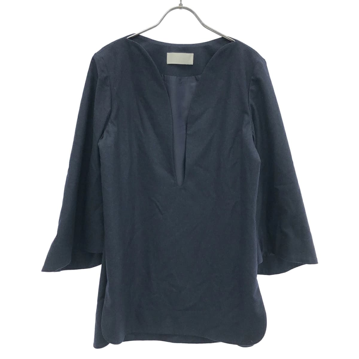 Mame Kurogouchi マメ クロゴウチ 24AW Wool Flannel Plunge Top ウールフランネルトップス MM24FW-SH087