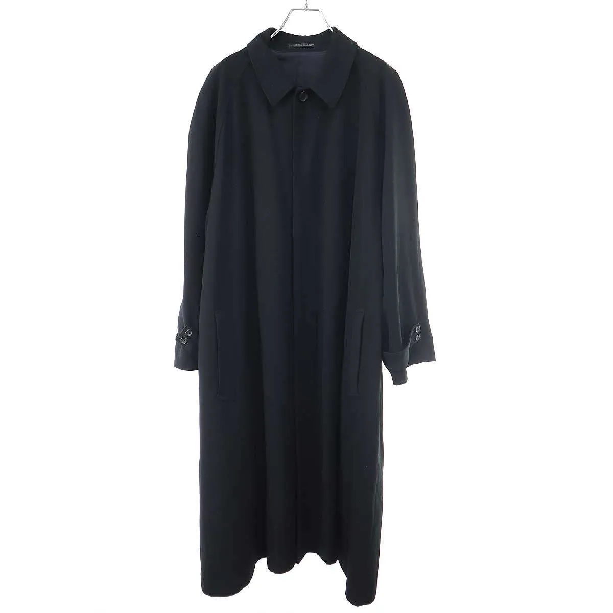 Yohji Yamamoto ヨウジヤマモト プールオム 丸タグ ウールギャバジンラグランステンカラーコート