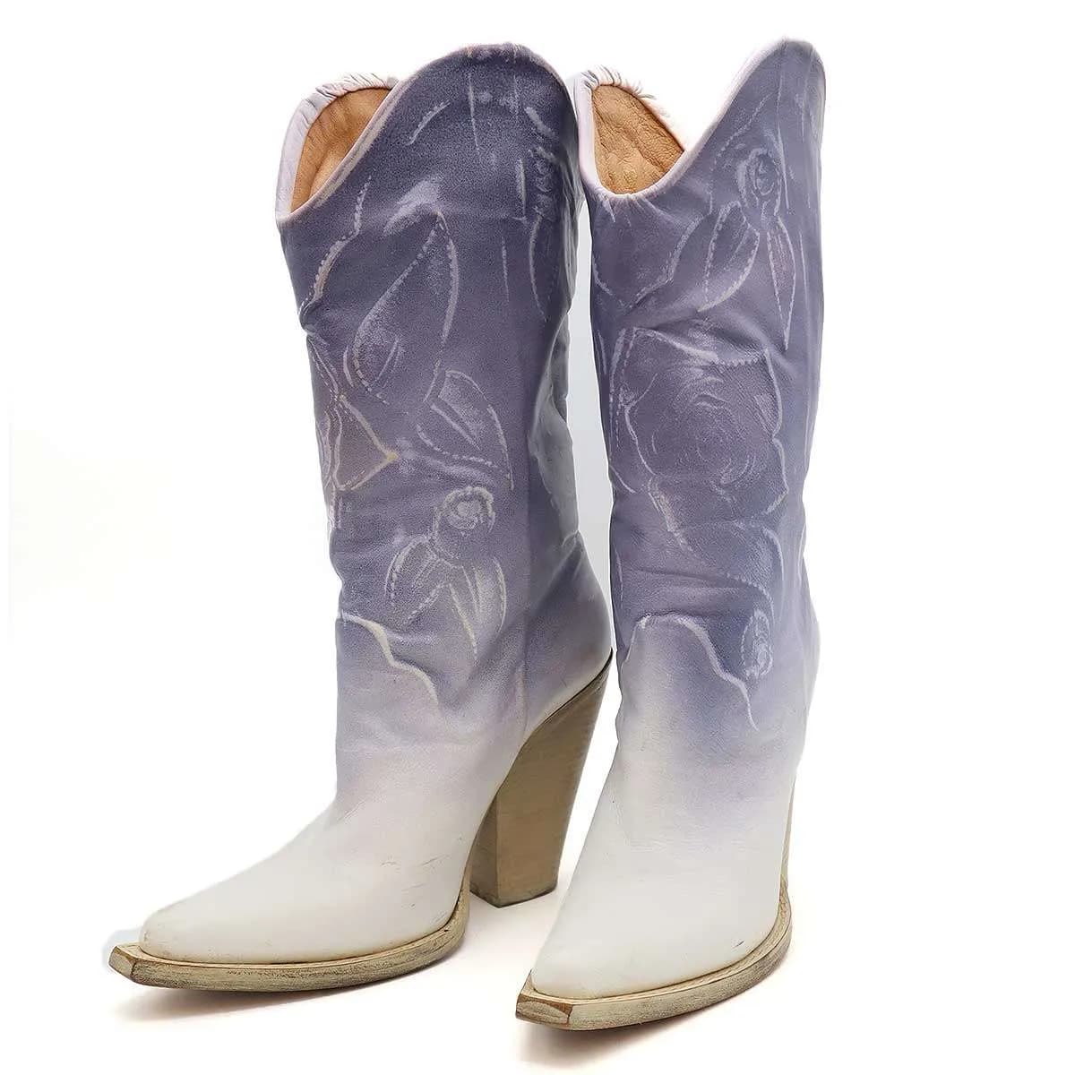 Maison Margiela メゾン マルタン マルジェラ 22 2009SS ウエスタンデザインロングレザーブーツ