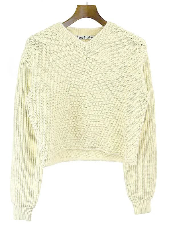 Acne Studios アクネ ストゥディオズ 21AW Vネックローゲージショートニット