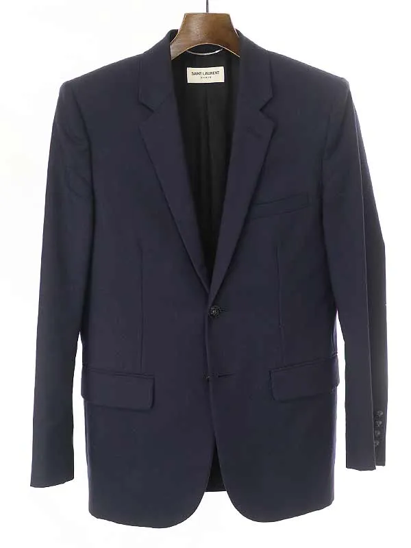 SAINT LAURENT サンローラン パリ 17SS アンカーボタンウールテーラードジャケット