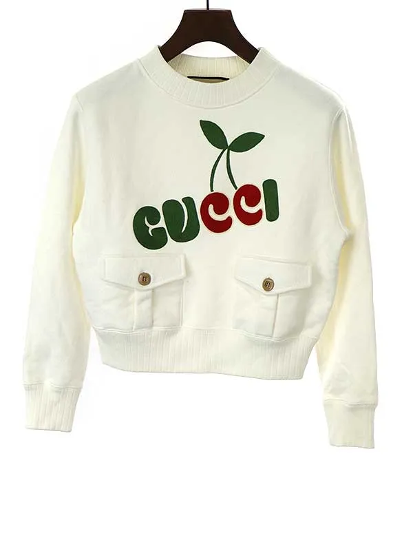 GUCCI グッチ チェリーロゴ ポケットスウェットトレーナー