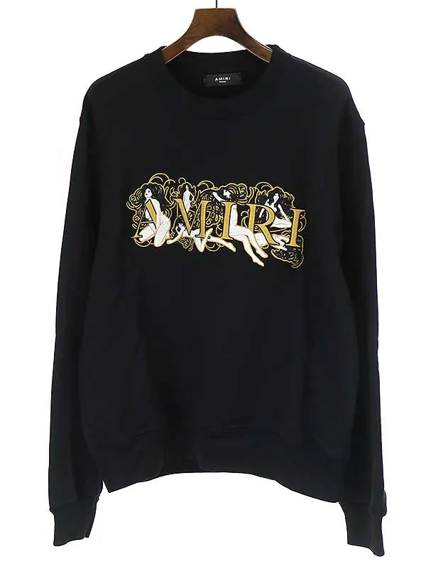 AMIRI アミリ 21AW ガールロゴ刺繍スウェットトレーナー