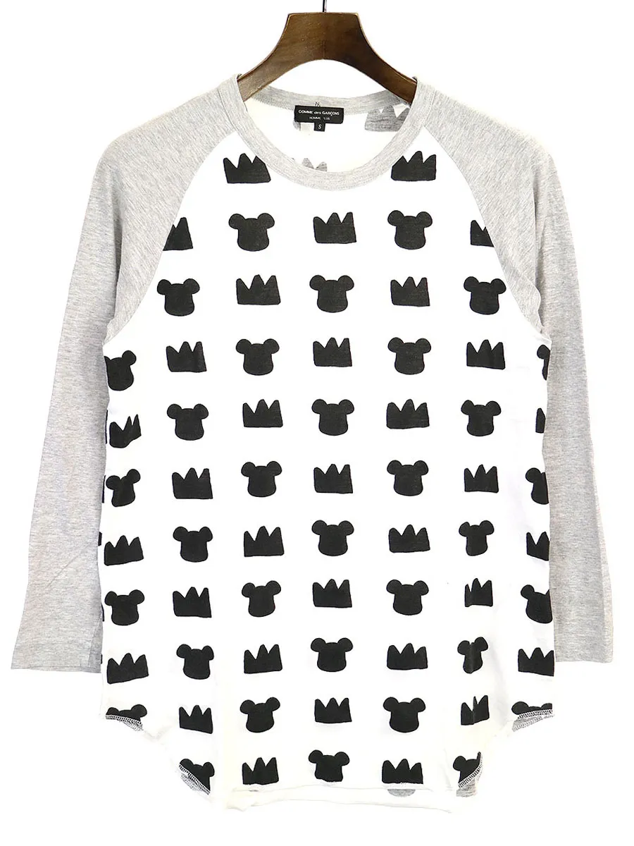 COMME des GARCONS コムデギャルソン オム プリュス 総柄プリントラグランTシャツ