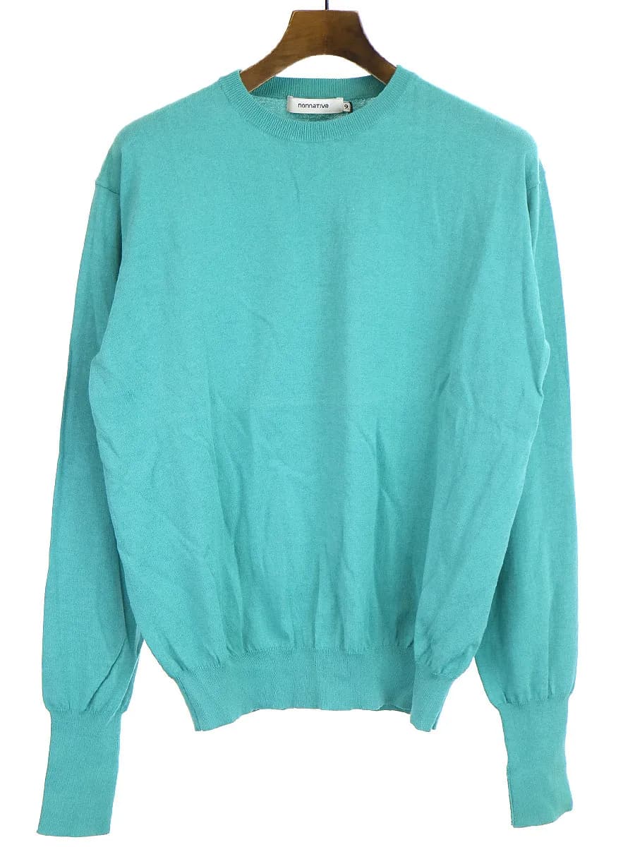 nonnative ノンネイティブ 19SS EDUCATOR CREW NECK SWEATER C/N YARN コットンナイロンクルーネックニット
