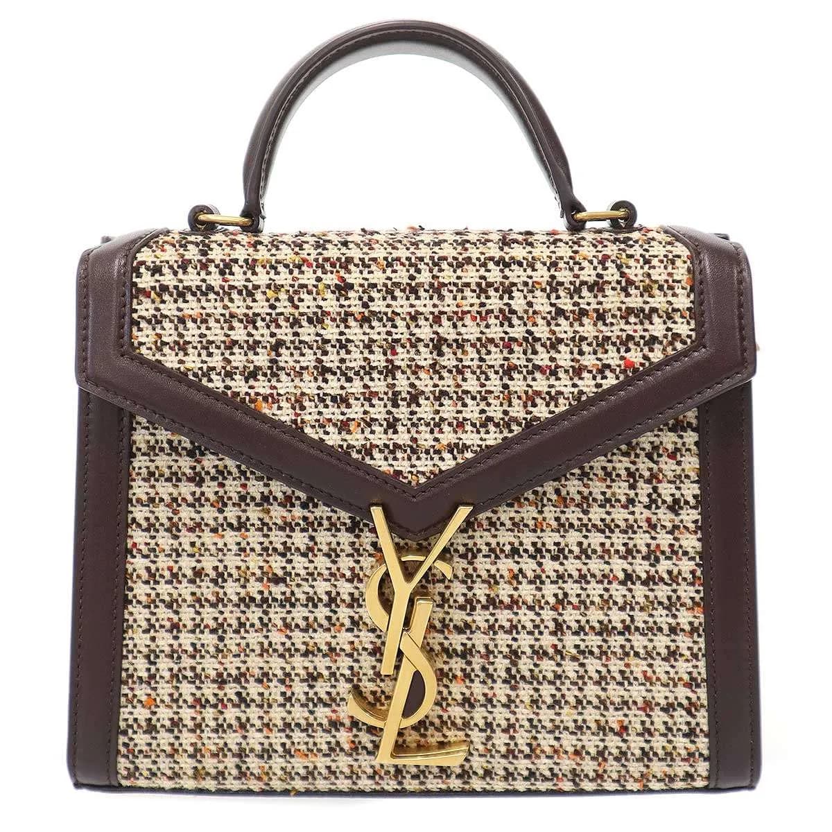 SAINT LAURENT サンローラン パリ Baby Cassandra ベイビーカサンドラ ツイードショルダーバッグ