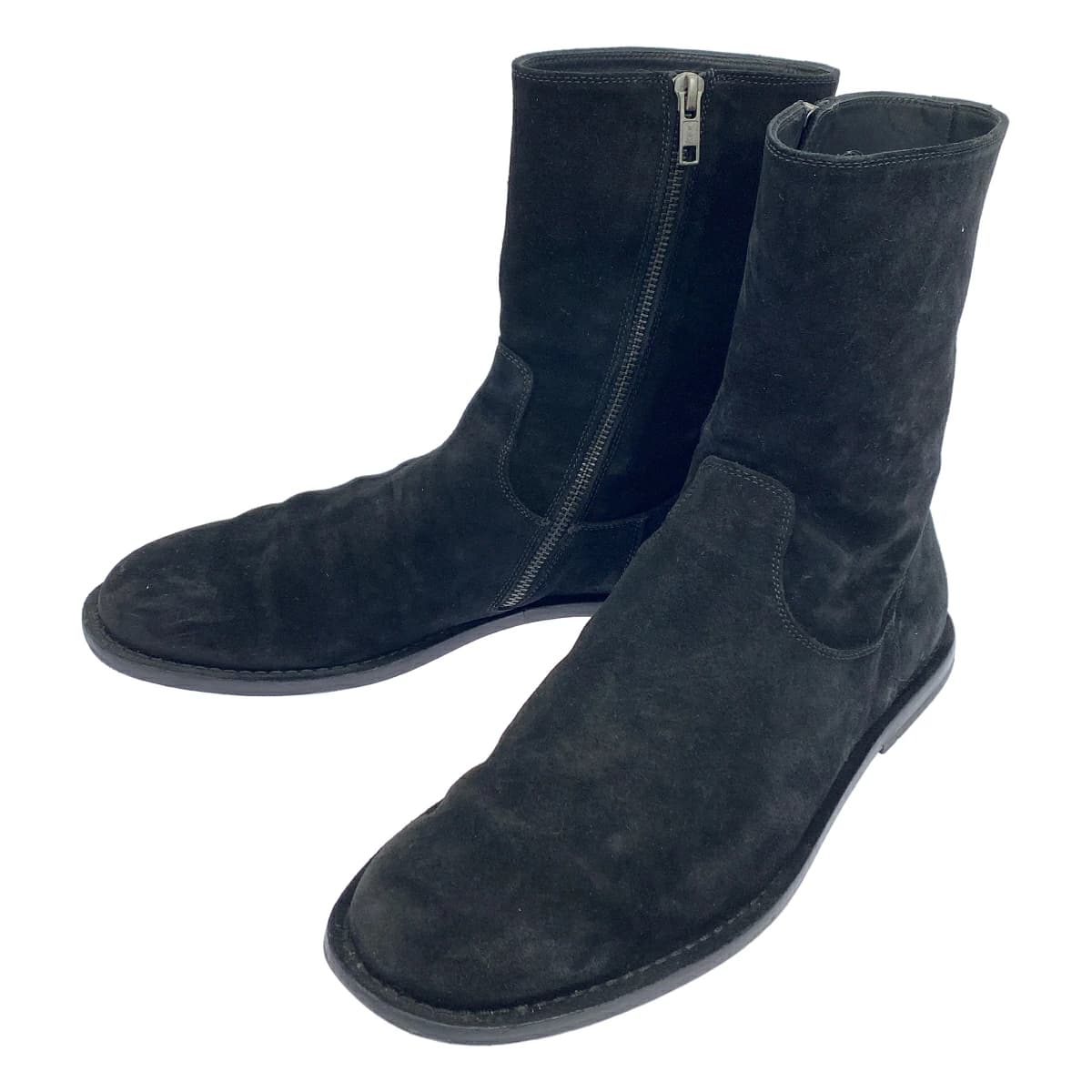 ANN DEMEULEMEESTER アンドゥムルメステール サイドジップ スエードレザーブーツ 19014220