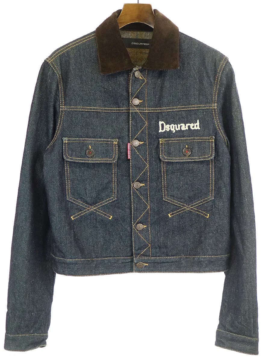 DSQUARED2 ディースクエアード 09AW コーデュロイカラーデニムジャケット