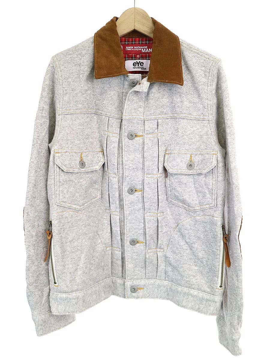 COMME des GARCONS アイコムデギャルソンジュンヤワタナベマン 14AW コーデュロイ切替スウェットカバーオール