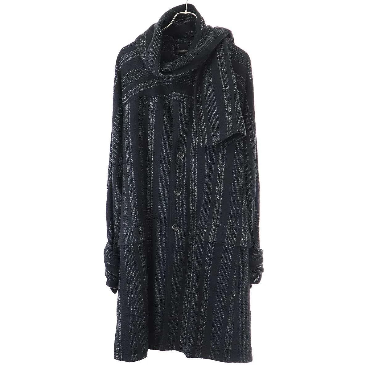 Yohji Yamamoto ヨウジヤマモト プールオム 24SS DETACHABLE STOLE JACKET デタッチャブルストールジャケット コート