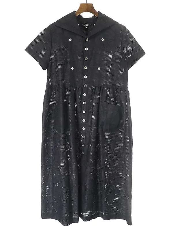COMME des GARCONS トリコ コムデギャルソン 20SS セーラーカラーフラワージャガードワンピ―ス