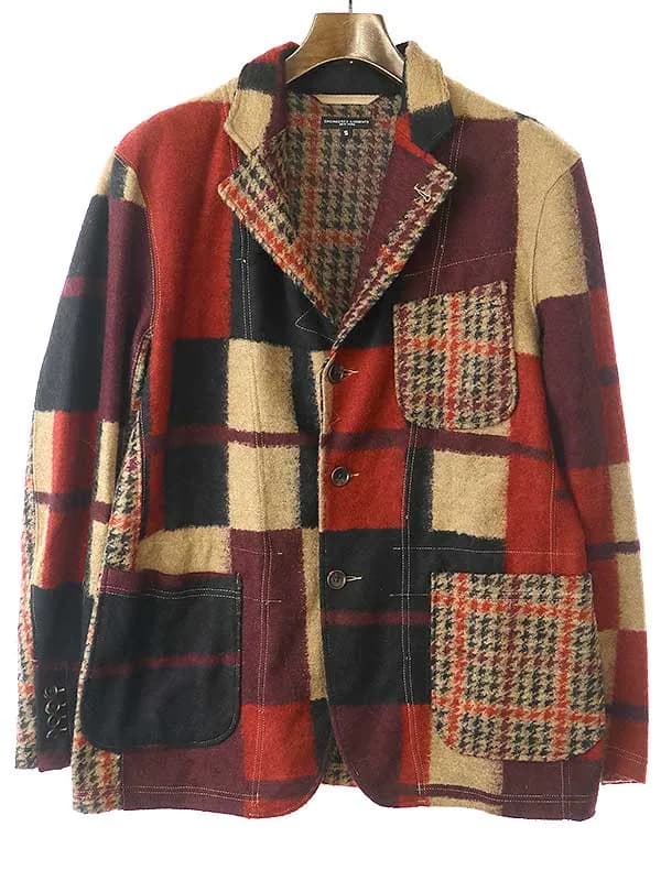 Engineered Garments エンジニアドガーメンツ 千鳥格子柄クレイジーパターンテーラードジャケット