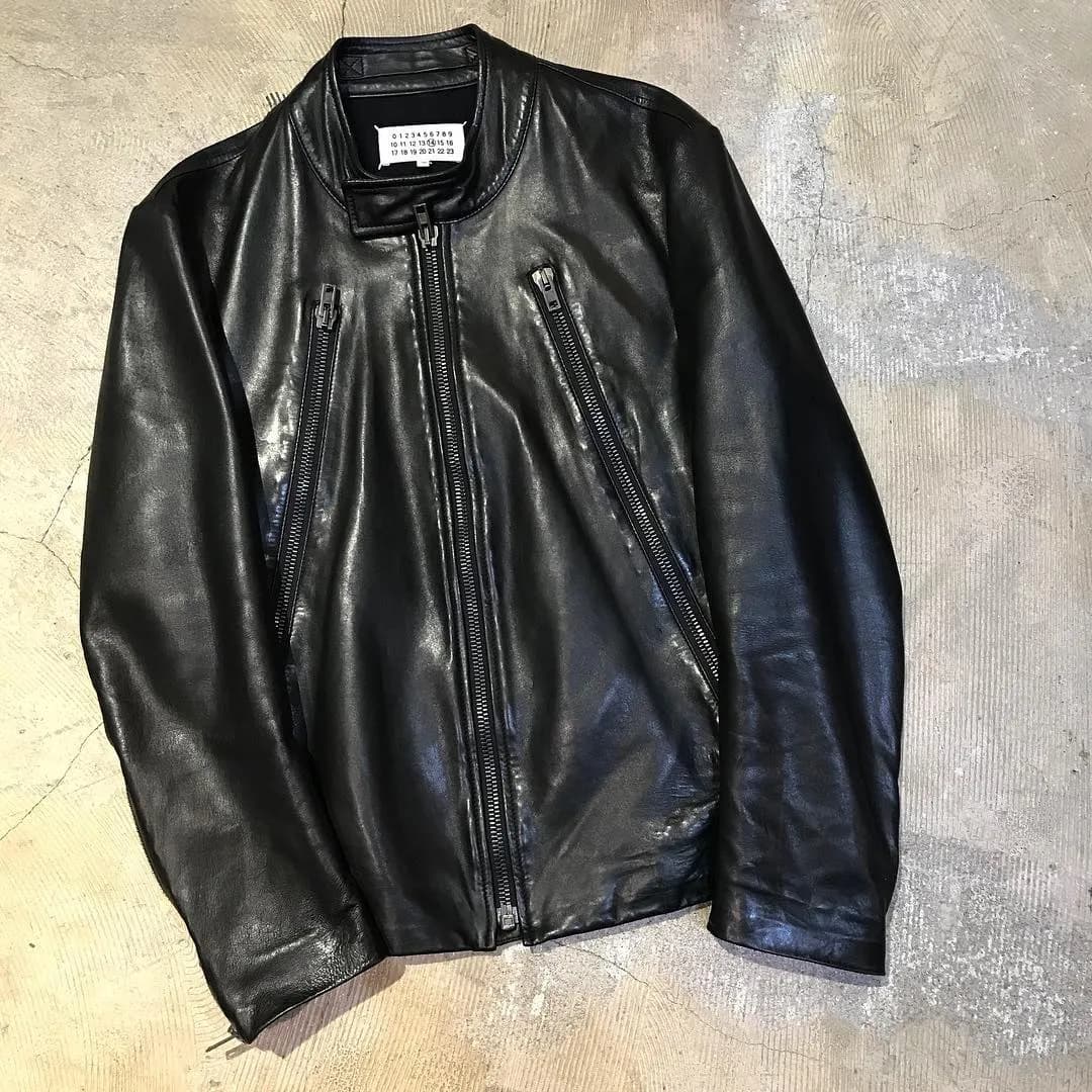 Maison Margiela Maison Martin Margiela 14AW 八の字ラムレザーライダースジャケット