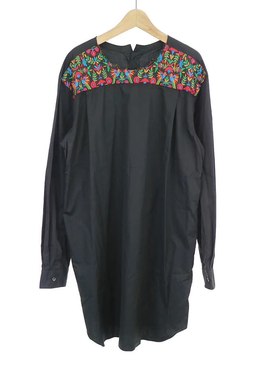 COMME des GARCONS コムデギャルソンオムプリュス 18SS Disco期 フラワーエンブロイダリー反転ロングシャツ