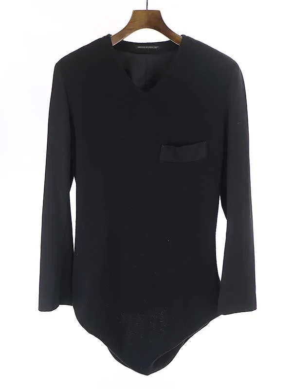 Yohji Yamamoto ヨウジヤマモトファム 1998AW ニット切替ウールギャバジンプルオーバージャケット
