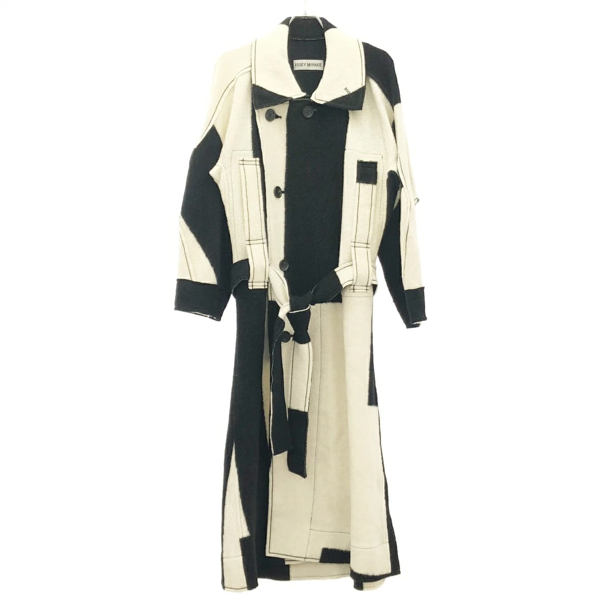 ISSEY MIYAKE イッセイミヤケ 23AW ブロックパネルドベルテッドコート IM33KA334