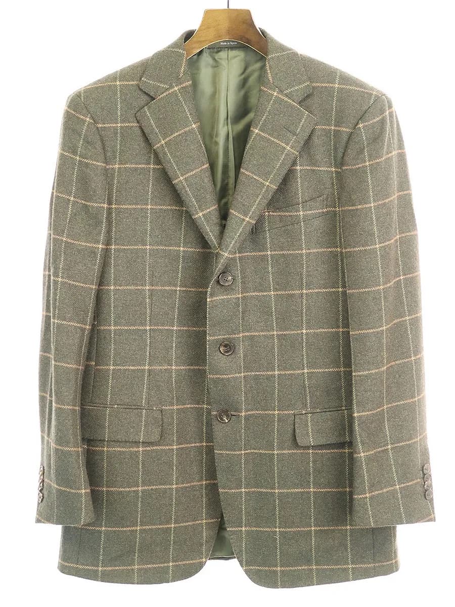 Ermenegildo Zegna エルメネジルド ゼニア ピュアカシミヤウィンドーペーンジャケット