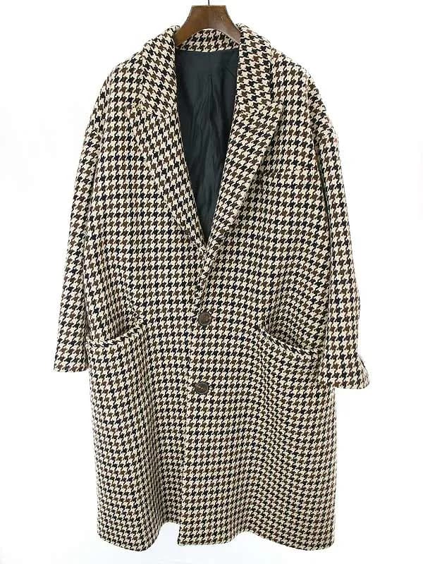 BALENCIAGA バレンシアガ 18AW チェック ダブルブレストウールコート 534053 TBU13