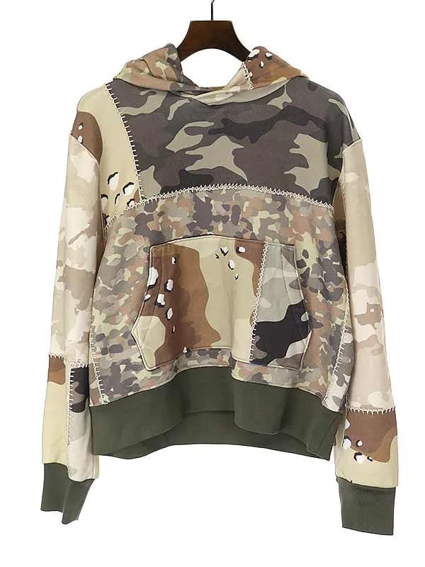 AMIRI アミリ 21SS Patchwork Camoflage Terry Hoodie パーカー