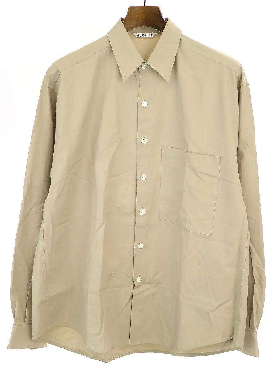 AURALEE オーラリー 18SS WASHED FINX TWILL BIG SHIRTS オーバーサイズシャツ