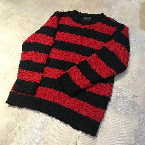 NUMBER NINE NUMBER NINE 03AW カート期 グランジボーダーウールニット