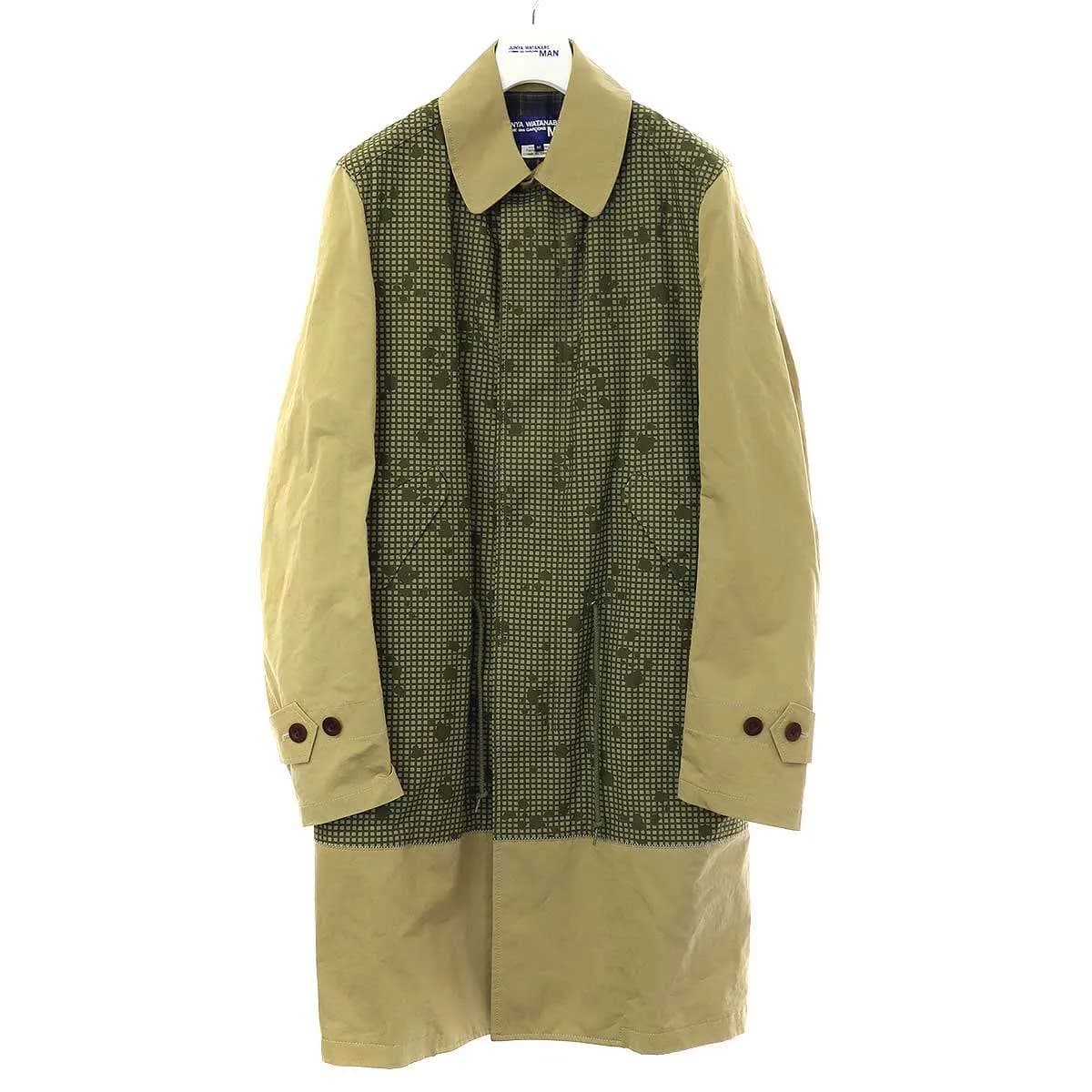COMME des GARCONS ジュンヤワタナベ コムデギャルソンマン 20SS ドット格子柄パッチ ジップアップコート WE-C009
