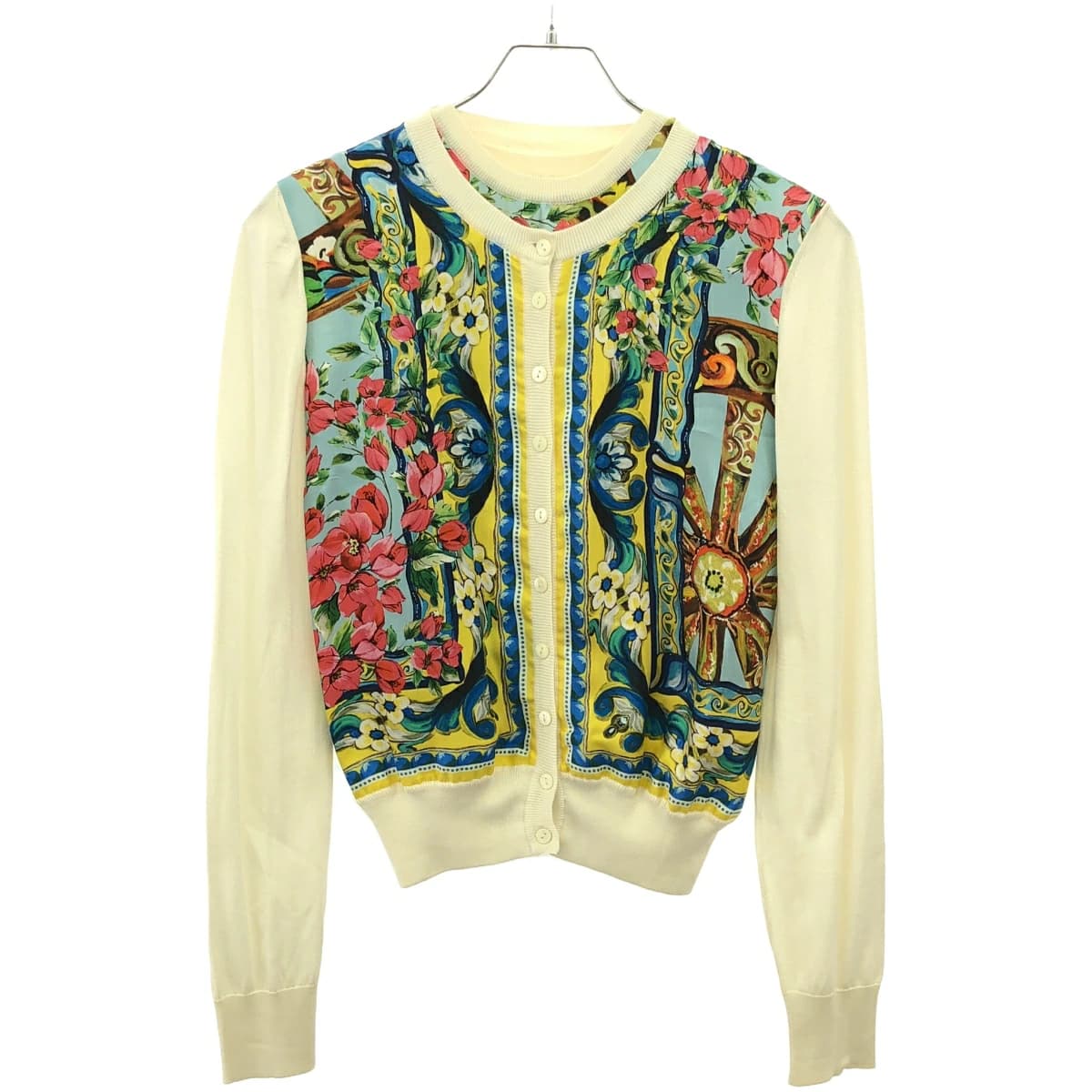 DOLCE&GABBANA ドルチェ&ガッバーナ 14SS スカーフパネルアンサンブルシルクニット FHC06K F48C1