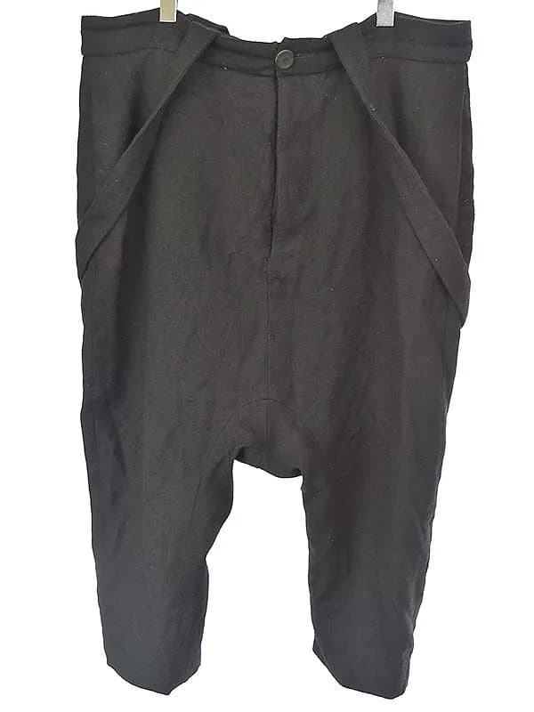 BIEK VERSTAPPEN ビークファースタッペン 17AW dungarees trousers ヘリンボンウールサスペンダーパンツ