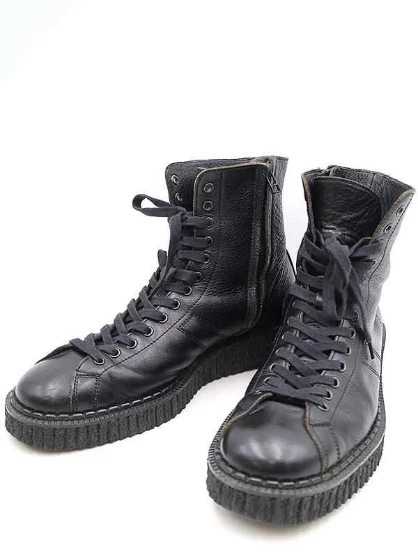 Yohji Yamamoto ヨウジヤマモトプールオム 17AW サイドジップレースアップブーツ