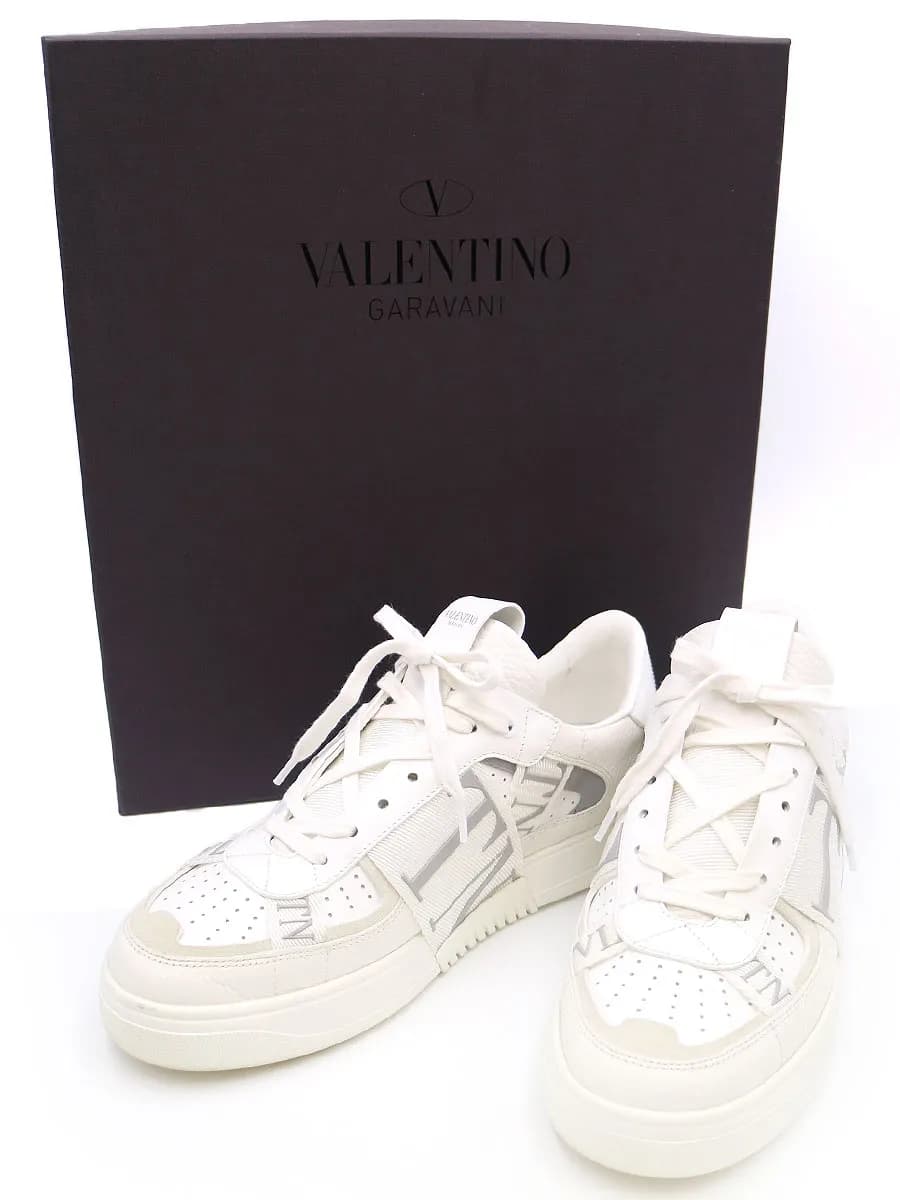 VALENTINO ヴァレンティノ ガラヴァーニ 20SS VL7Nカーフスキンリボンローカットスニーカー