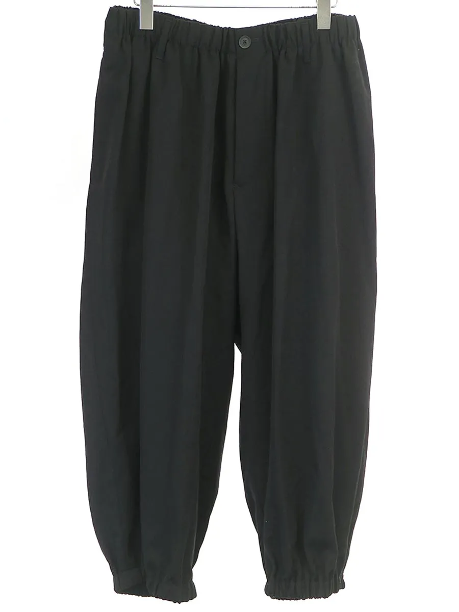 Yohji Yamamoto ヨウジヤマモトプールオム 20SS シワギャバ タブ付きギャザーパンツ