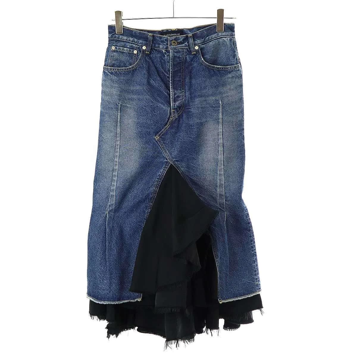 MADISON BLUE マディソンブルー 23AW 5POCKET REMAKE FRILL SK リメイクデニムフリルスカート