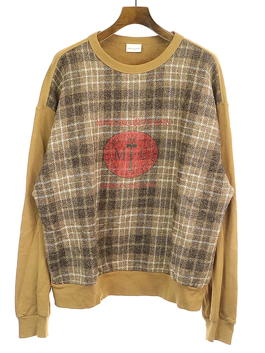 DRIES VAN NOTEN ドリスヴァンノッテン 17AW MARLING & EVANS Sweatshirt 切替オーバーサイズスウェットトレーナー