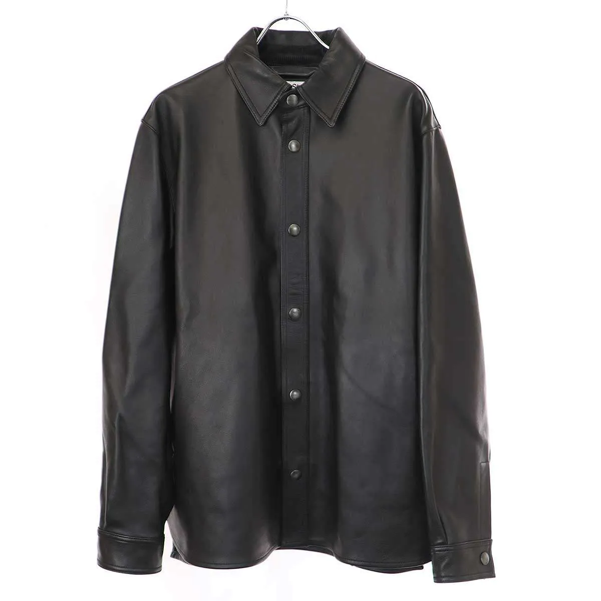 Acne Studios アクネストゥディオズ 20AW Leather Overshirt レザーオーバーシャツ FN-MN-LEAT000099