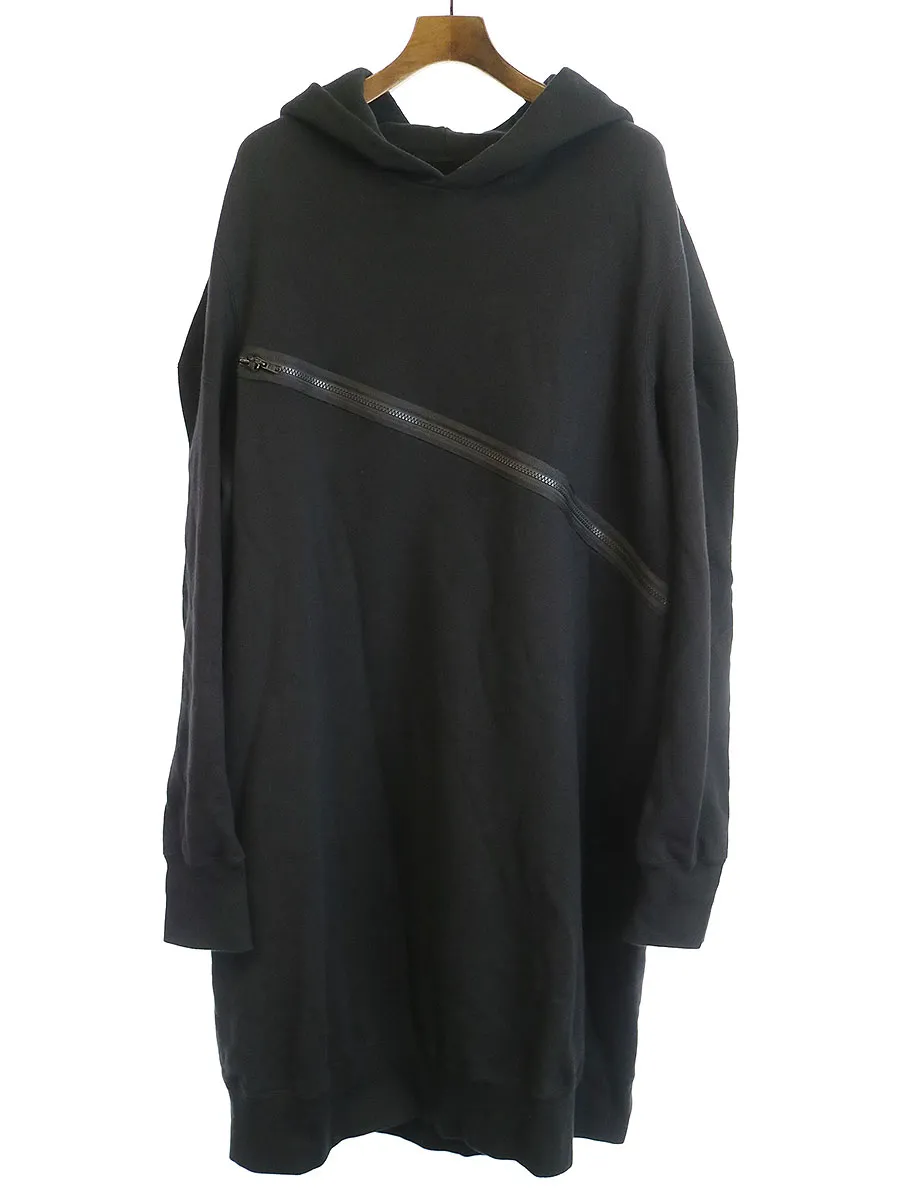 Yohji Yamamoto ビー ヨウジヤマモト 18AW SAMPLE ジップデザインロングプルオーバースウェットパーカー