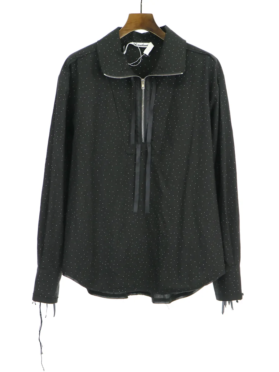 Midorikawa ミドリカワ 18AW HALF ZIP SHIRT ハーフジップドット柄シャツ