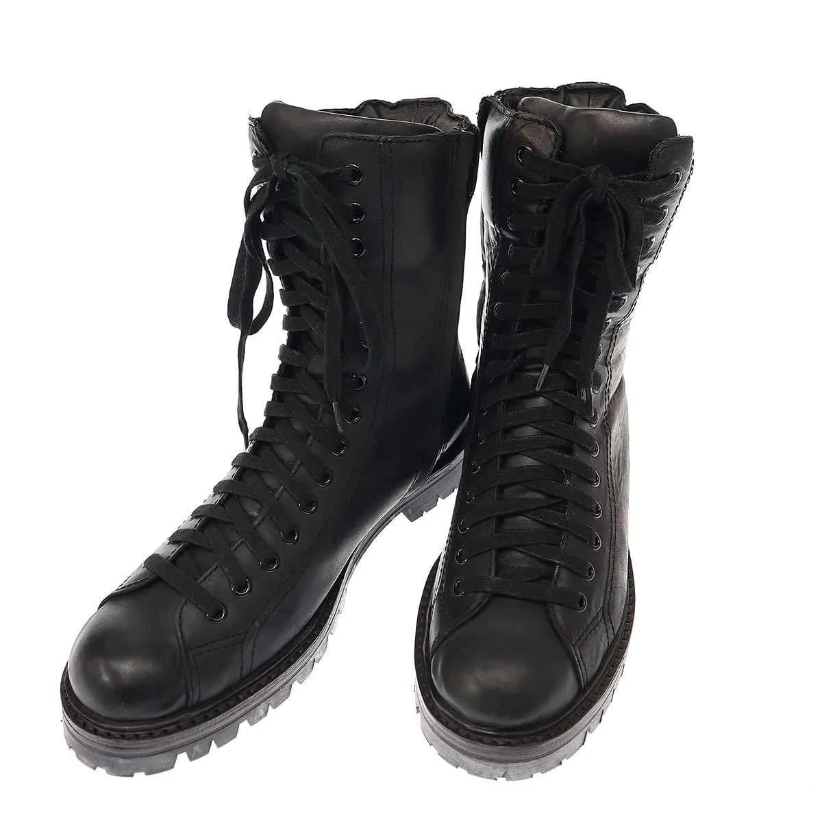 Yohji Yamamoto ヨウジヤマモト プールオム 11AW Monkey Boots ロングモンキーレザーブーツ