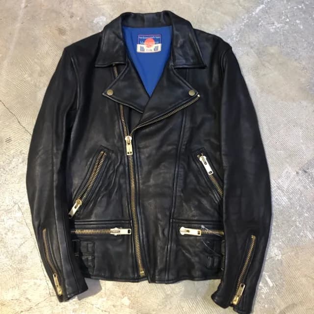 blackmeans blackmeans カウレザーダブルライダースジャケット