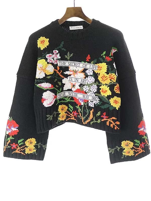 JW ANDERSON ジェイダブリュー・アンダーソン 21SS フローラルプルオーバーニットセーター