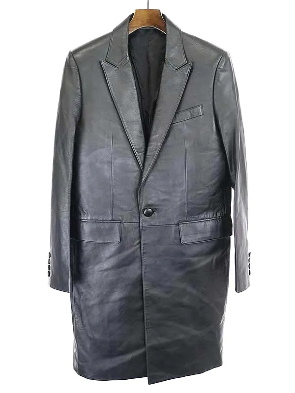 CELINE セリーヌ by Hedi Slimane 19SS LOOK83 レザーチェスターコート