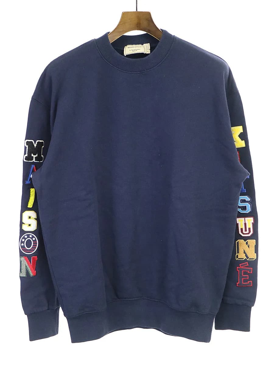 MAISON KITSUNE メゾンキツネ 17AW ワッペンパッチスリーブスウェットトレーナー