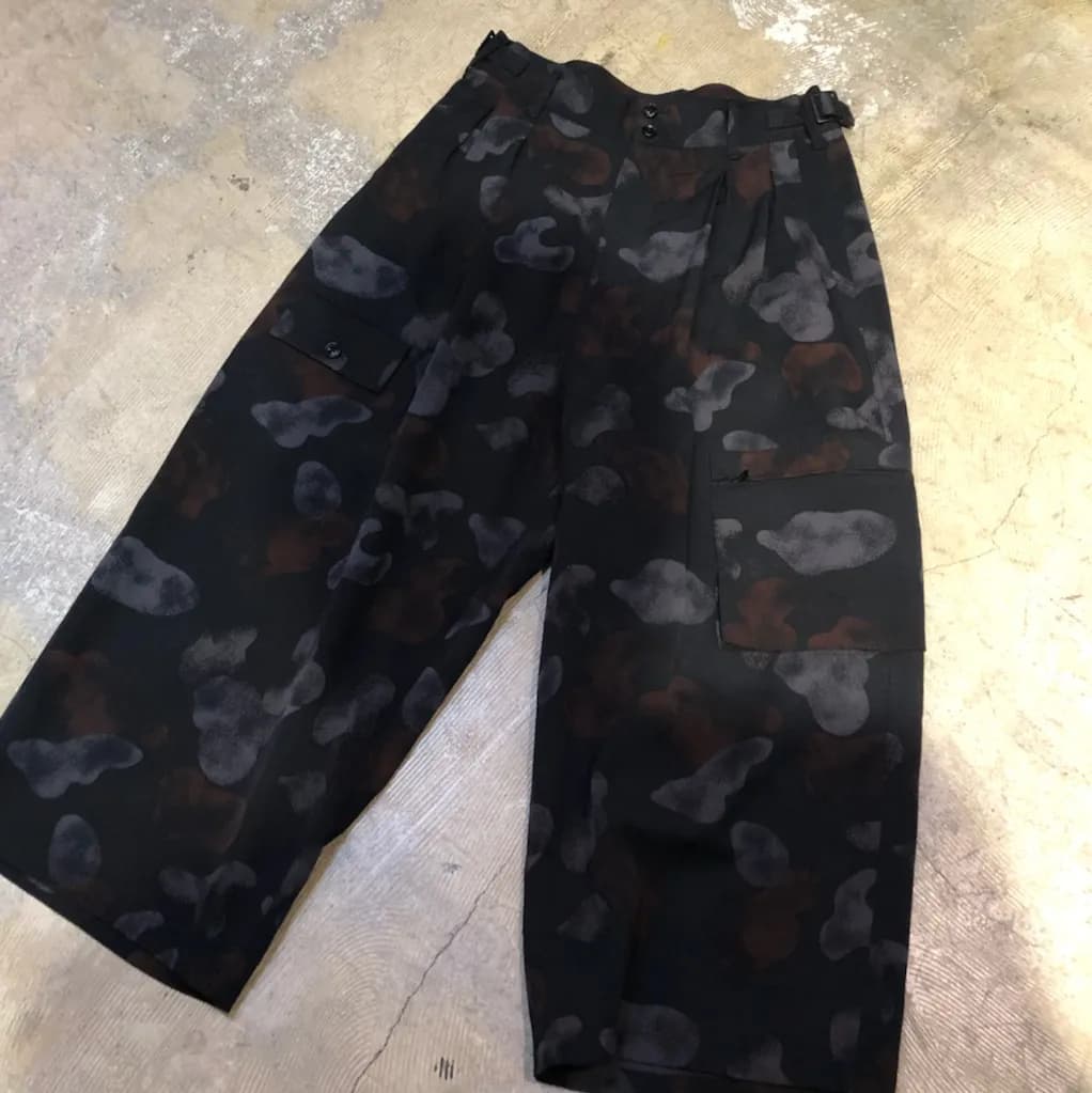 Yohji Yamamoto Yohji Yamamoto POUR HOMME 17AW ウールギャバジンカモフラージュミリタリーパンツ