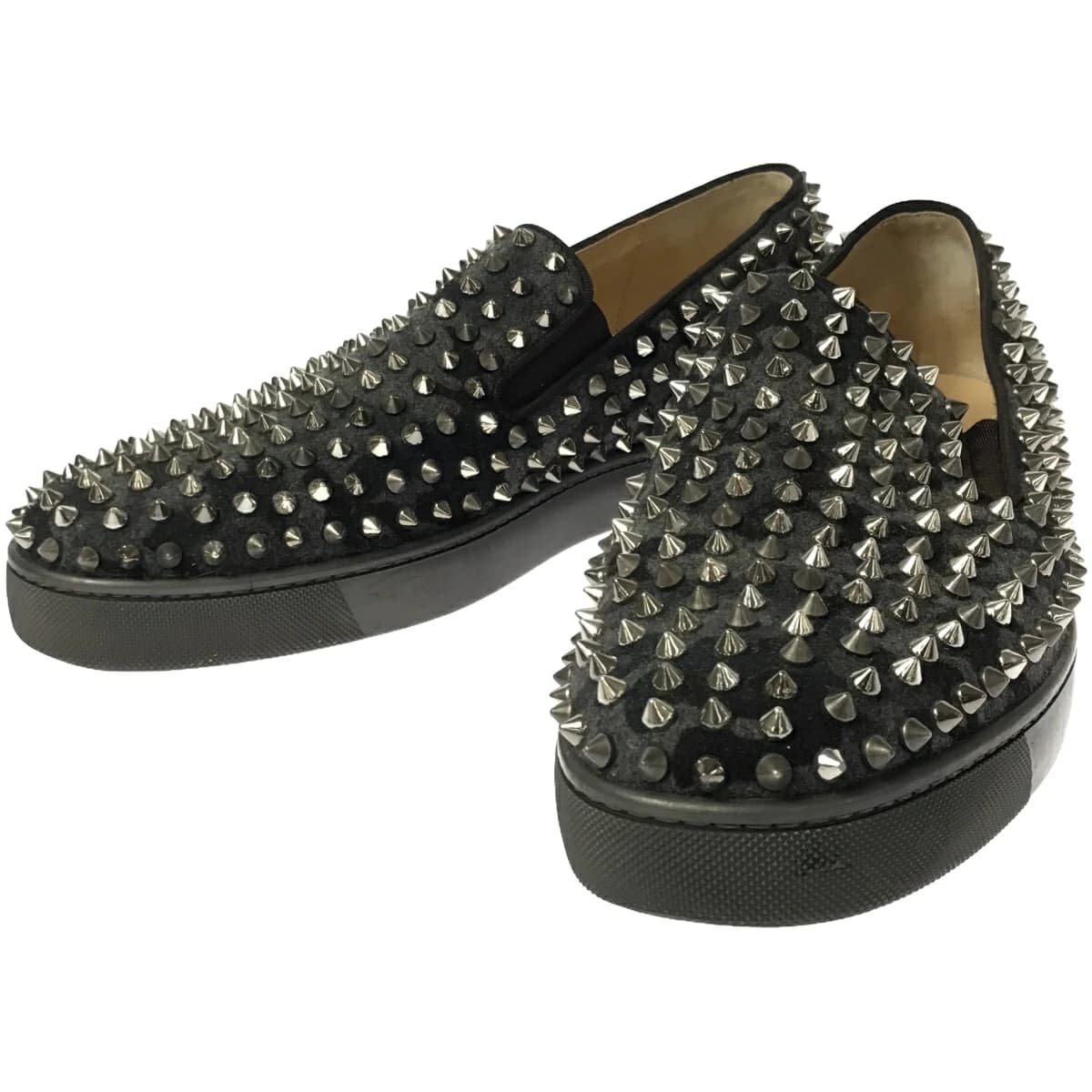 Christian Louboutin クリスチャンルブタン Roller Boat ローラーボート カモフラフェルト スタッズスリッポンスニーカー